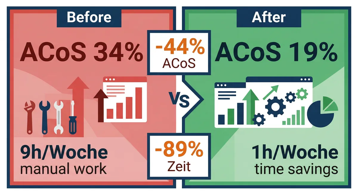 ACoS Ergebnis vor und nach MarketplAIce